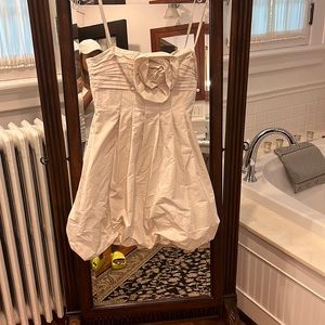 BCBG strapless poof mini dress